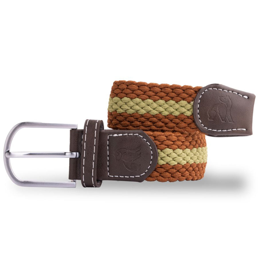 Lattice Rounded Belt in Khaki